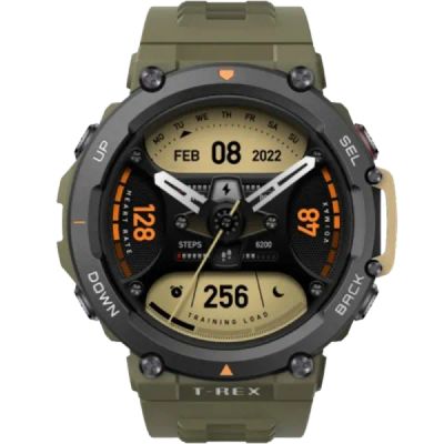 Лот: 22218726. Фото: 1. Умные часы Amazfit T-REX 2, зеленые... Смарт-часы, фитнес-браслеты, аксессуары