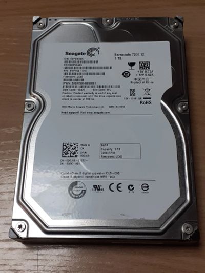 Лот: 18679256. Фото: 1. HDD 1TB Seagate 7200.12 (ST31000524AS... Жёсткие диски (HDD)