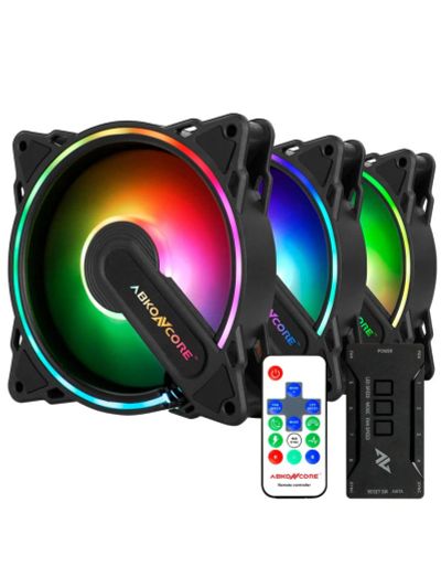 Лот: 15818491. Фото: 1. Abkoncore Комплект RGB вентиляторов... Системы охлаждения