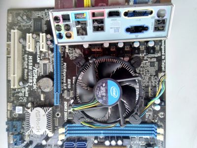 Лот: 16364268. Фото: 1. Материнка H55M/USB3/DDR3+процессор... Материнские платы