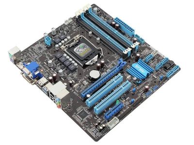 Лот: 11926778. Фото: 1. Asus P8B75-M (LGA1155, Intel... Материнские платы