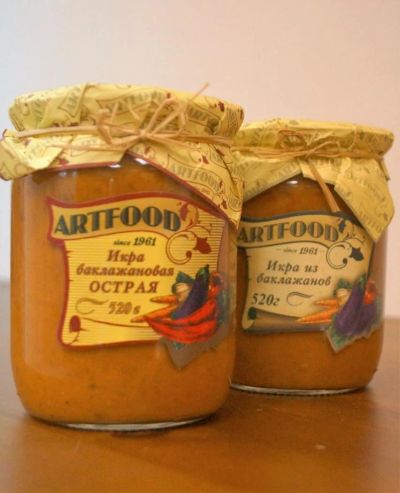 Лот: 8377198. Фото: 1. Икра Баклажанная Острая Артфуд... Домашние заготовки