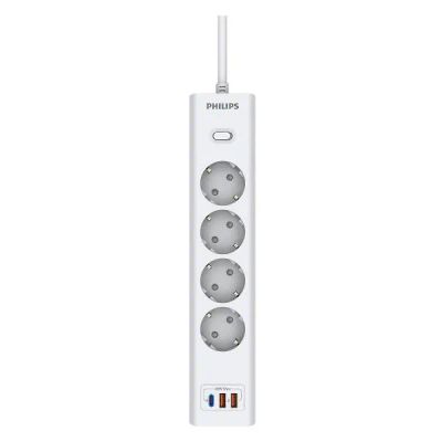 Лот: 24565088. Фото: 1. Сетевой фильтр Philips 4 розетки... Удлинители, тройники, сетевые фильтры