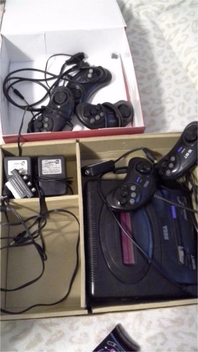 Лот: 6694835. Фото: 1. Сега с картриджами (sega mega... Игровые приставки, консоли