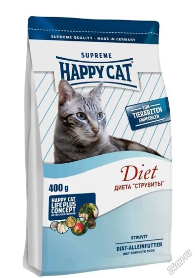 Лот: 5579471. Фото: 1. Корм Happy Cat Supreme Diet Struvite... Корма