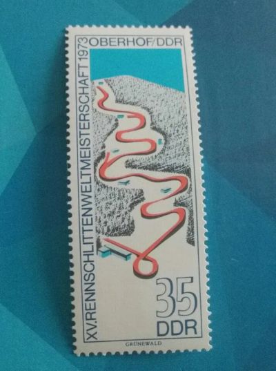 Лот: 19821122. Фото: 1. 1973 г, ГДР Санный спорт. Марки