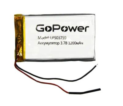 Лот: 23777340. Фото: 1. Аккумулятор GoPower li-pol 3.7V... Батарейки, аккумуляторы, элементы питания