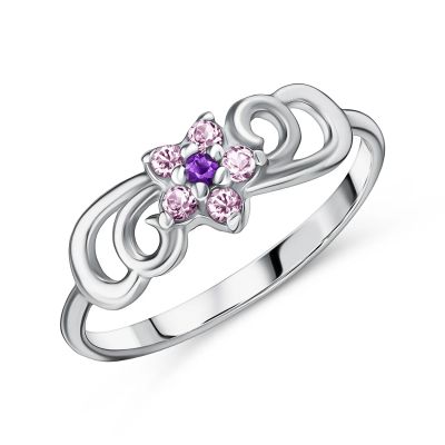 Лот: 23870915. Фото: 1. Серебряное кольцо с аметистом... Кольца, перстни