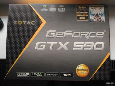 Лот: 10365587. Фото: 1. ZOTAC GTX 590 3GB 768bit (нерабочая... Видеокарты