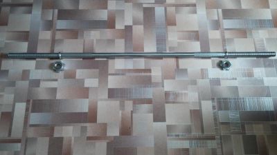 Лот: 5726133. Фото: 1. Гриф прямой с замками, диаметр... Штанги, блины