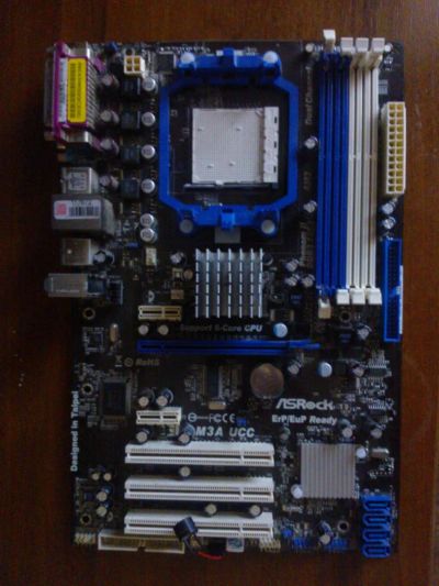 Лот: 8142561. Фото: 1. asrock m3a ucc, ddr3x4, am3. Материнские платы