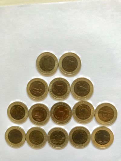 Лот: 15506220. Фото: 1. Набор монет красная книга 1991-1994. Наборы монет