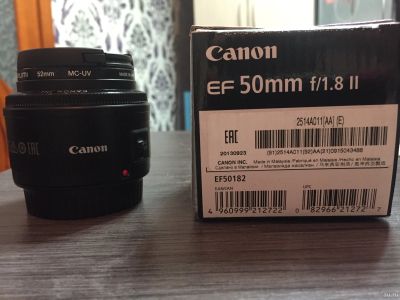 Лот: 13444950. Фото: 1. Объектив canon ef50mm f/1.8ii. Объективы