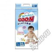 Лот: 5904647. Фото: 1. Японские подгузники GOO.N L (9-14... Детская гигиена
