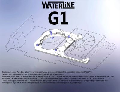 Лот: 6271452. Фото: 1. WaterLine G1 (СЖО на видеокарту... Системы охлаждения
