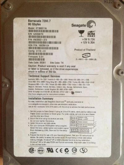 Лот: 6310957. Фото: 1. Barracuda 7200.7 жесткий диск. Жёсткие диски (HDD)
