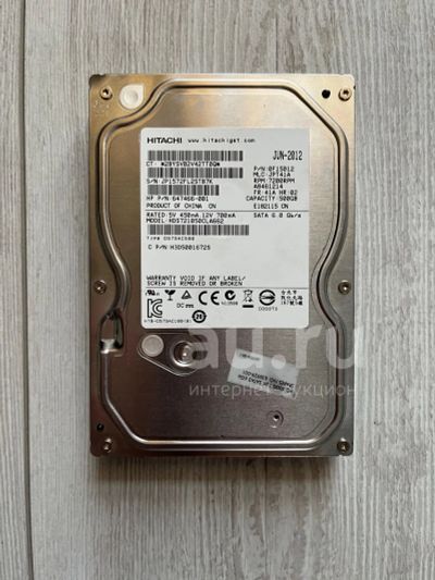 Лот: 17439829. Фото: 1. Жесткий диск 500 Gb Hitachi. Разное