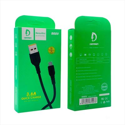 Лот: 22146298. Фото: 1. КАБЕЛЬ DENMEN D08V microUSB 3... Дата-кабели, переходники