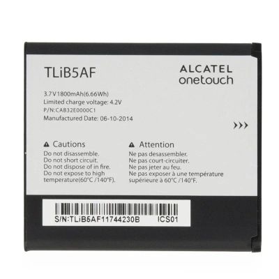 Лот: 12125576. Фото: 1. АКБ Original Alcatel TLiB5AF... Аккумуляторы