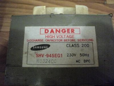 Лот: 6502741. Фото: 1. Трансформатор от микроволновки... Запчасти для остальной бытовой техники