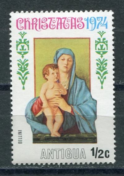 Лот: 18933166. Фото: 1. 1974 Антигуа Рождество Живопись... Марки