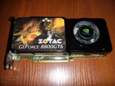 Лот: 2516008. Фото: 1. ZOTAC 8800GTS 512Mb PCI-E DDR-3... Видеокарты