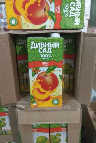 Лот: 21214171. Фото: 1. сок Дивный сад яблоко персик. Напитки