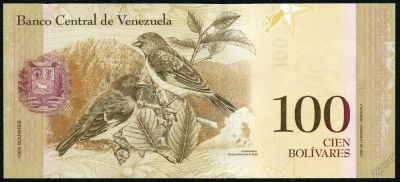 Лот: 5971269. Фото: 1. Венесуэла 100 боливар 2009г ПРЕСС... Америка
