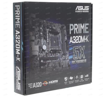 Лот: 12841059. Фото: 1. Asus Prime A320M-K. На гарантии... Материнские платы