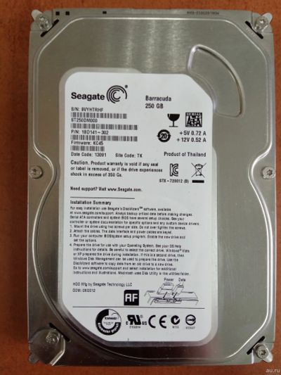 Лот: 13282895. Фото: 1. Жесткий диск Seagate 250 Gb SataIII... Жёсткие диски