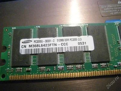 Лот: 2134451. Фото: 1. Samsung PC3200U-30331-Z 512 MB... Оперативная память