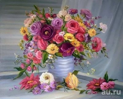 Лот: 9709253. Фото: 1. Картина по номерам цветы букет... Другое (сувениры, подарки)