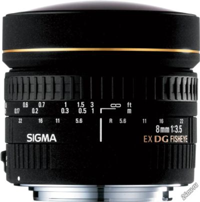 Лот: 5796669. Фото: 1. Sigma AF 8mm f/3.5 EX DG Fisheye... Объективы