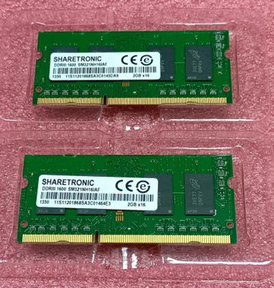 Лот: 25525607. Фото: 1. 2GB DDR3 sodimm sharetronic SM321NH16IAF... Оперативная память