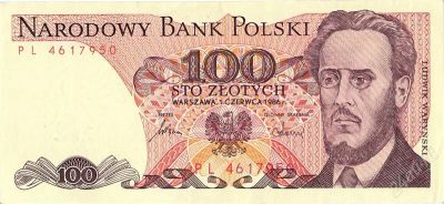Лот: 2782419. Фото: 1. Польша 100 злотых 1986 г. UNC. Европа