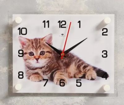 Лот: 21726773. Фото: 1. Часы настенные &quot;Котенок&quot... Часы настенные, настольные