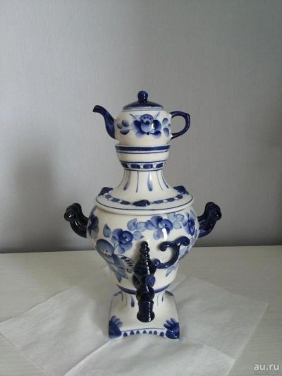 Лот: 9582382. Фото: 1. самовар гжель декоративный. Вазы
