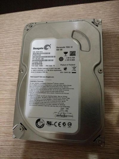 Лот: 10844594. Фото: 1. HDD 500Gb Seagate Barracuda 7200... Жёсткие диски (HDD)