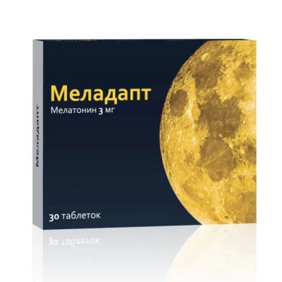 Лот: 23987004. Фото: 1. Меладапт таб. п о плен. 3мг №30. Лекарства