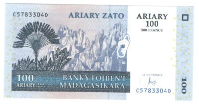 Лот: 11118086. Фото: 1. 100 ариари 2004 год. Мадагаскар. Африка