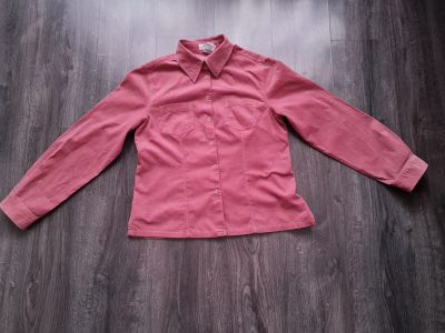 Лот: 18177284. Фото: 1. Рубашка вельветоновая( цвет пыльная... Рубашки, блузки, водолазки
