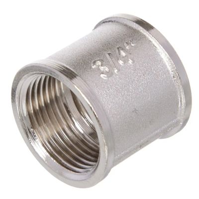 Лот: 24109846. Фото: 1. Муфта 3/4", никель, РосТурПласт. Фитинги, подводка