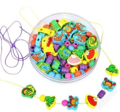 Лот: 946745. Фото: 1. Шнуровки "бусы 90шт в коробочке... Развивающие