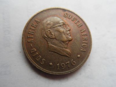Лот: 11016085. Фото: 1. ЮАР 1 цент 1976 Окончание президентства... Африка