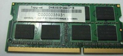Лот: 6414126. Фото: 1. SO-DIMM DDR3 2Gb (не рабочая). Оперативная память