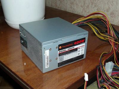 Лот: 1322190. Фото: 1. Блок питания Thermaltake 400PP... Корпуса, блоки питания