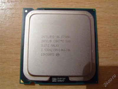 Лот: 2040601. Фото: 1. Процессор INTEL CORE 2 DUO E7500... Процессоры