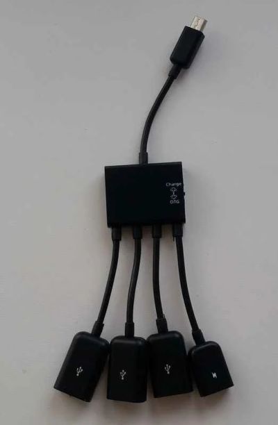 Лот: 11237971. Фото: 1. переходник USB microUSB OTG тройное... Дата-кабели, переходники