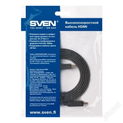 Лот: 2476456. Фото: 1. SVEN HDMI High Speed Ethernet... Шлейфы, кабели, переходники