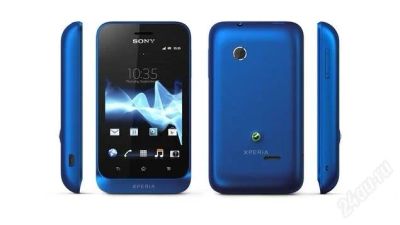 Лот: 2276101. Фото: 1. Sony xperia tipo navy blue ST21i... Смартфоны